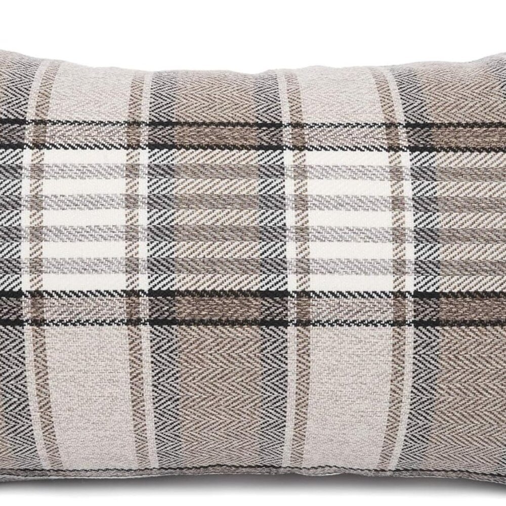 Retro Farmhouse Buffalo Tartan Chequer Stripe Plaid Cotton Linen Decorative Thro